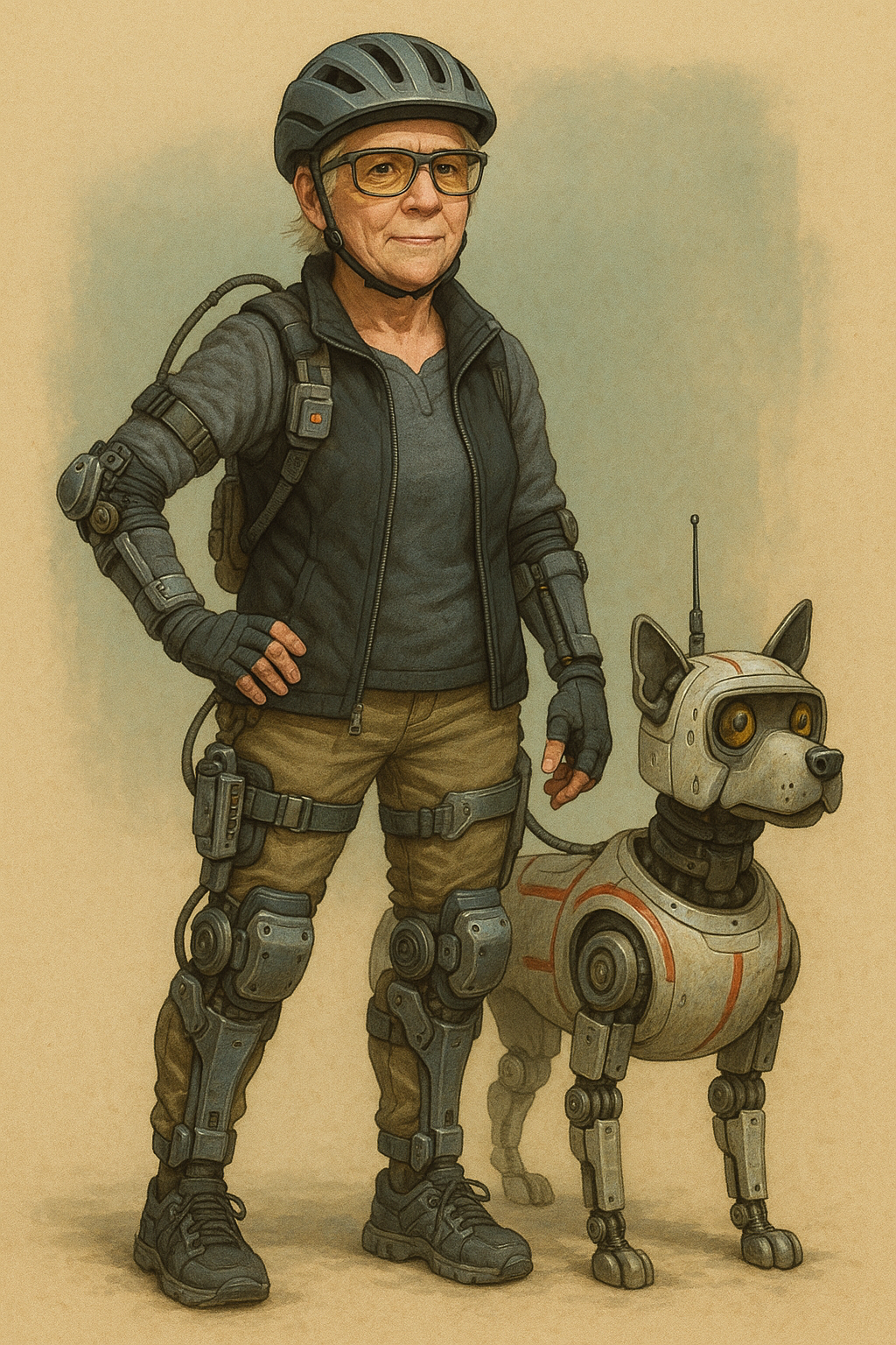 OctoAnn with her RoboDog - R2